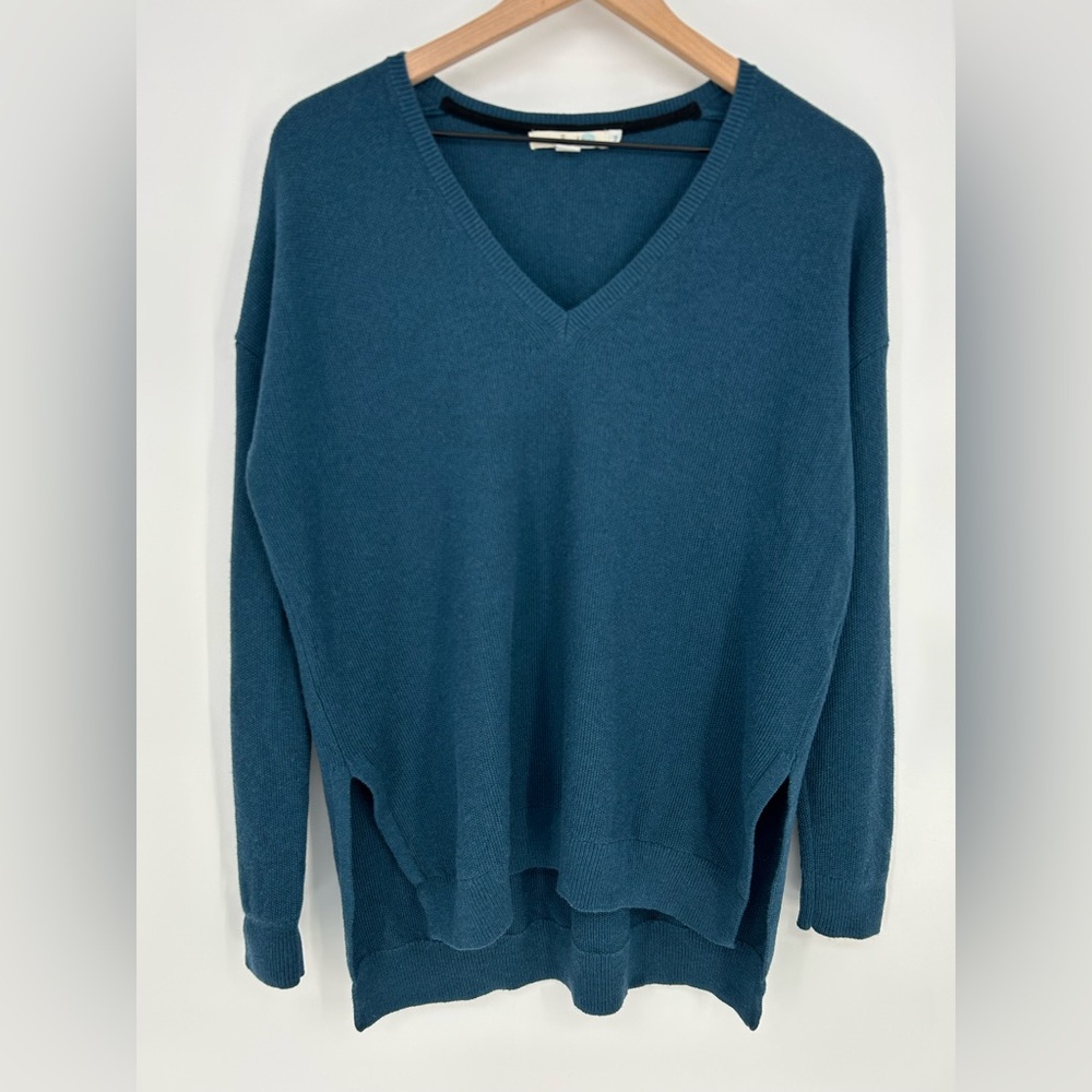Boden Wool Blend V-Neck Pullover Sweater In Teal- Women's Medium‎